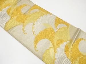 アンティーク　荒波模様織出し袋帯（材料）